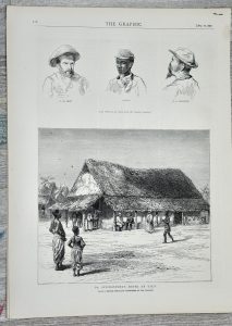 Vintage Print, Dr. Livingstone's House, 1872