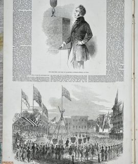 Antique Print from The Illustrated London News, 1849