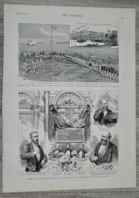 Vintage Print from The Graphic, 1888