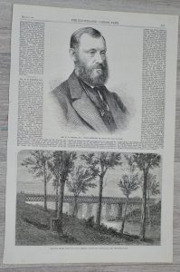 Vintage Print, W. E. Forster; Railway Bridge, 1866