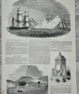 Antique Print, Artic Expedition, 1850