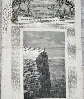 Antique Print, The Illustrated Australian News, 1867