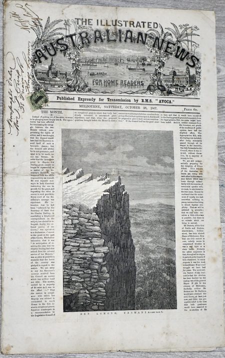 Antique Print, The Illustrated Australian News, 1867