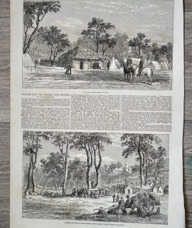 Antique Print, Victoria Gold Diggings, 1853