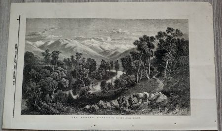 Antique Print, The Bogond Ranges, 1868