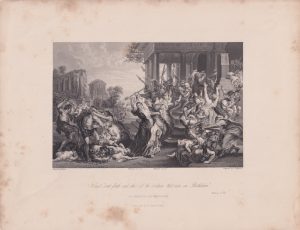 Antique Engraving Print, Le massacre des innocents, 1835 ca.