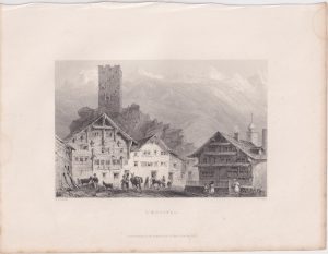 Antique Engraving Print, L'hopital, 1835