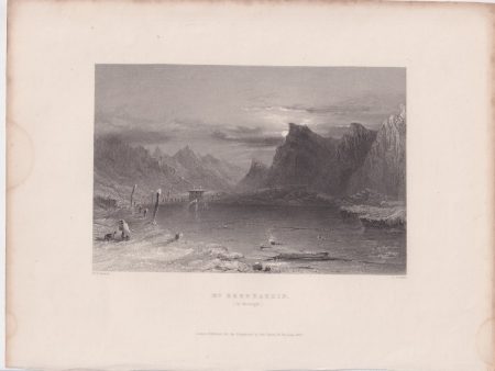 Antique Engraving Print, Mt. Bernardin, 1835