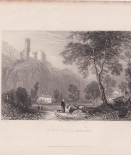 Antique Print, La Batia Castle, Matigny, 1836