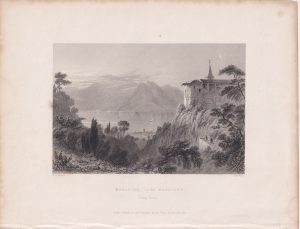 Antique Engraving Print, Magadino, Lago Maggiore, 1835