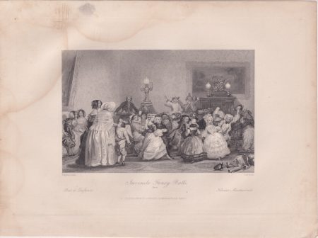 Antique Engraving Print, Iuvenite Fancy Ball, 1836 ca.
