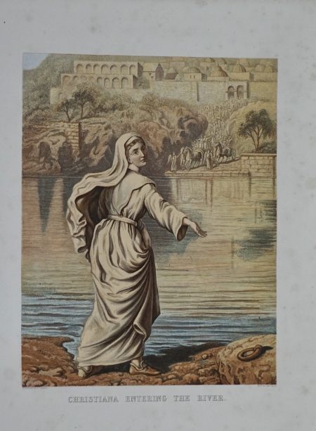 Vintage Print, Christiana entering the river, 1870 ca.