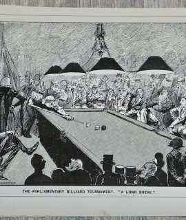 Vintage Print, Billiard, 1893