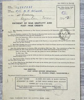 Vintage Payment of War, 1946
