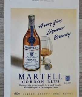 Vintage Print, Martell, 1952