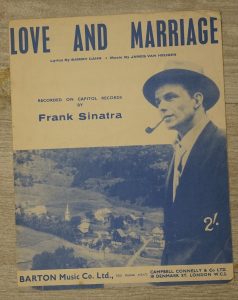 Frank Sinatra Love And Marriage sheet music notes, 1955