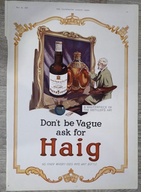 Vintage Advertisement, Haig, 1937