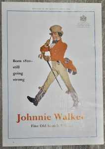 Vintage Advertisement, Johnnie Walker, 1950 ca.