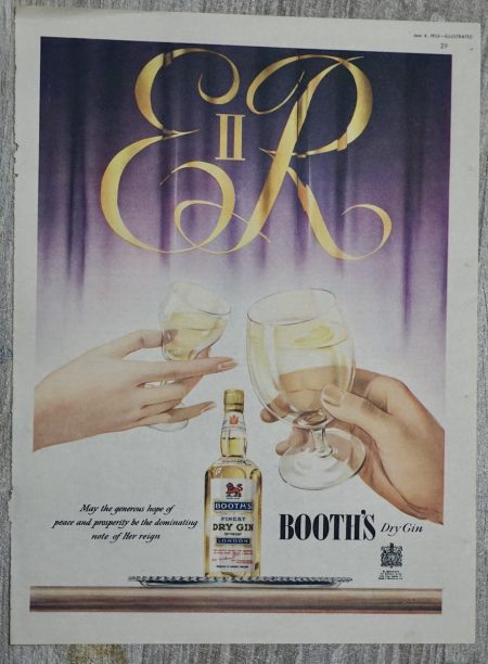 Vintage Advertisement, Booth's Dry Gin, 1953
