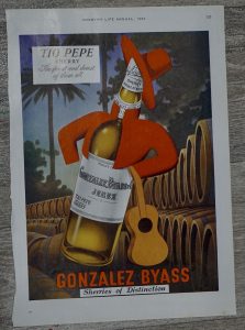 Vintage Advertisement, Gonzalez Byass, 1952