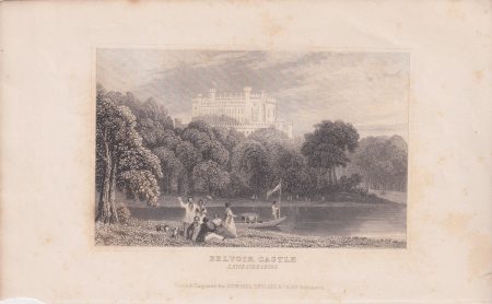 Antique Engraving Print, Belvoir Castle, 1840 ca.