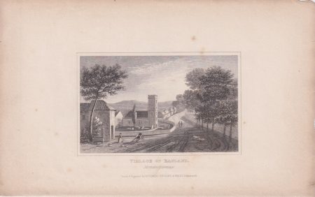 Antique Engraving Print, Village of Ragland, 1840 ca.