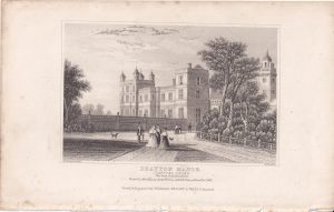 Antique Engraving Print, Drayton Manor, 1843.