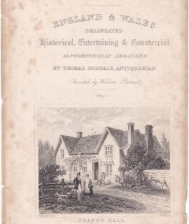 Antique Engraving Print, Shandy Hall, 1835 ca.