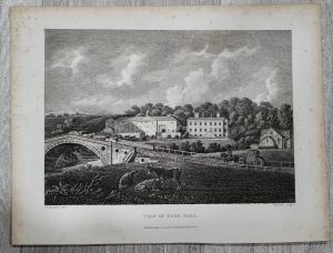 Antique Engraving Print, View of Hyde Hall, 1795