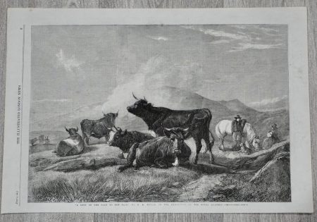 Vintage Print, A rest in the road, 1861