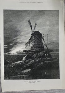 Vintage Print, The Old Mill in the Marsh, 1879