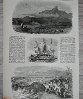 Antique Print, New Guinea, 1848