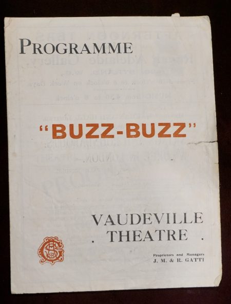Collectable Programme, "Buzz-Buzz", 1919