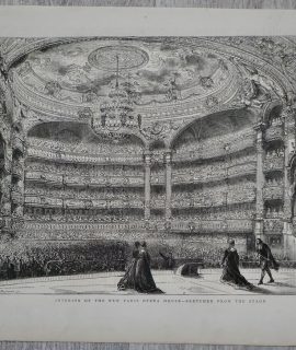 Vintage print, Opera House, Paris, 1875