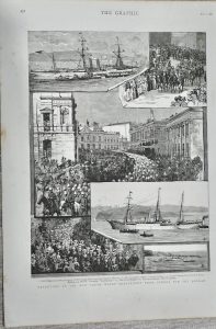 Vintage Print, Departure... from Sydney for the Soudan, 1885