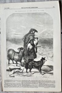 Antique Print, The Highland Shepherd..., 1856