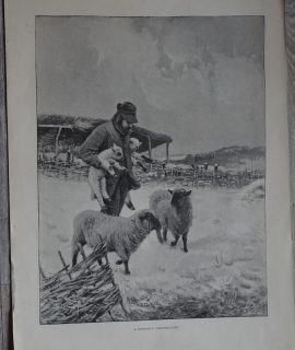 Vintage Print, A Shepherd's Christmas-Time, 1894