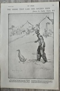 Vintage Print, The Goose that laid the Golden Eggs, 1900