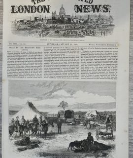 Antique Print, The illustrated London News, 1868