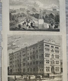 Antique Print, Melbourne..., 1863