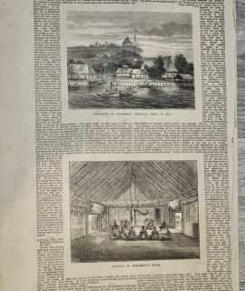 Antique Print, Fiji and the Fijians, 1863