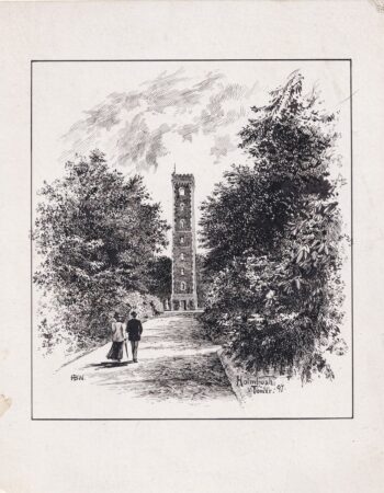 Antique Print, Holmbush Towers, 1897