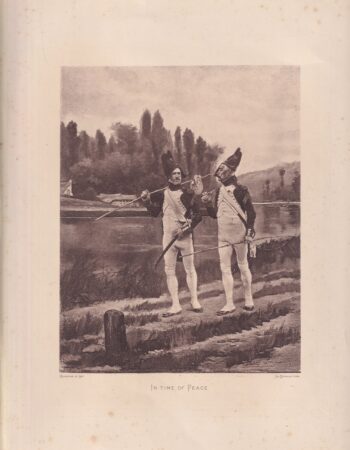 Antique Engraving Print, In time of Peace, 1870 ca.