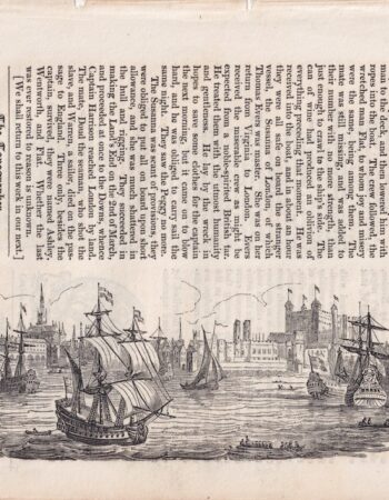 Antique Print, View of London, 1830 ca.