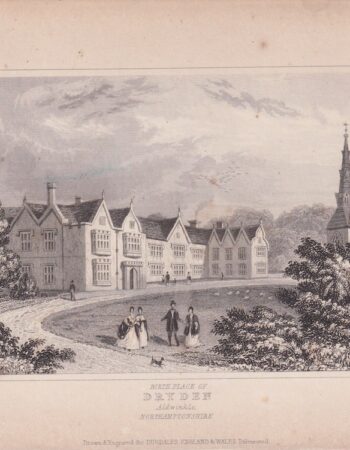 Antique Engraving Print, Dryden, 1840 ca.