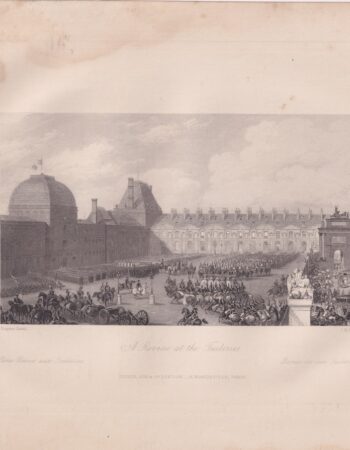 Antique Engraving Print, Tuileries, 1835