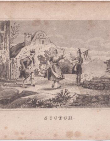 Antique Engraving Print, Scotch, 1829