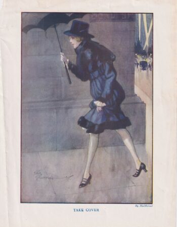 Vintage Print, Take cover, 1920 ca.
