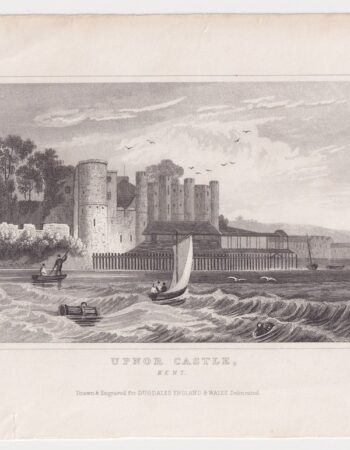 Antique Engraving Print, Upnor Castle, Kent, 1840