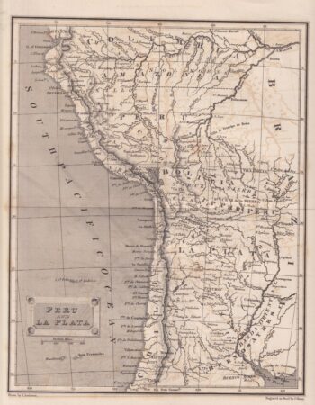 Antique Map, Peru and La Plata, 1828
